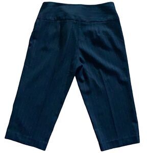 KAREN KANE black pinstripe dress long shorts 6‎